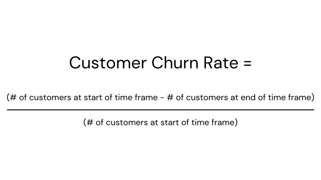 Customer Churn Rate formula
